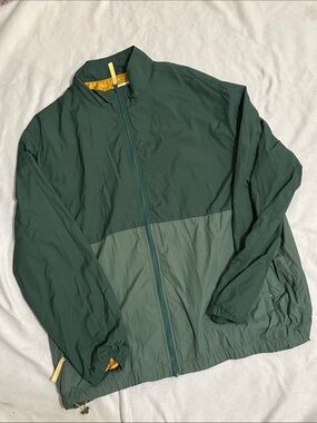 Men's Two-Tone Green Windbreaker Jacket